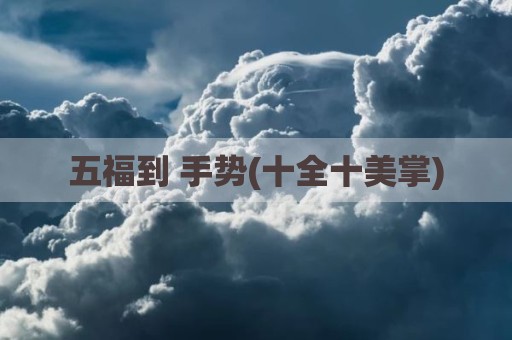 五福到 手势(十全十美掌)