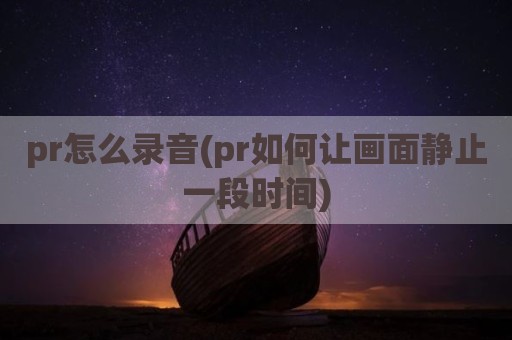 pr怎么录音(pr如何让画面静止一段时间)