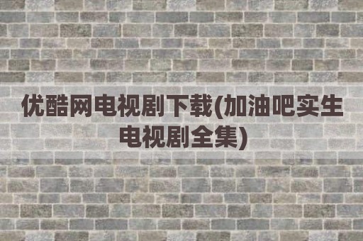 优酷网电视剧下载(加油吧实生电视剧全集)