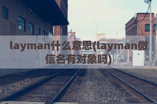 layman什么意思(layman微信名有对象吗)