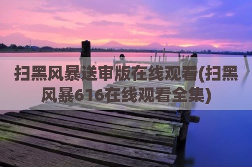 扫黑风暴送审版在线观看(扫黑风暴616在线观看全集)