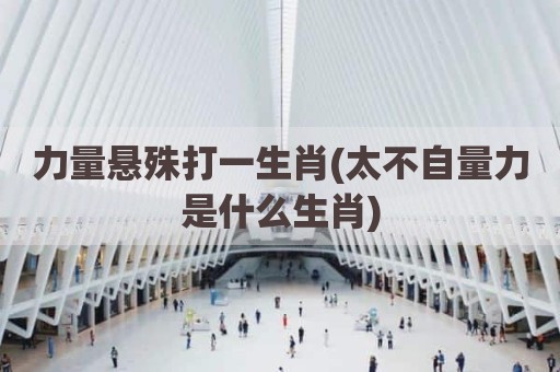 力量悬殊打一生肖(太不自量力是什么生肖)