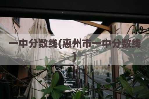 一中分数线(惠州市一中分数线)