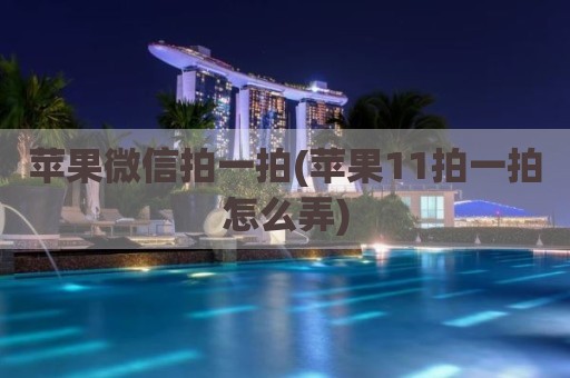 苹果微信拍一拍(苹果11拍一拍怎么弄)