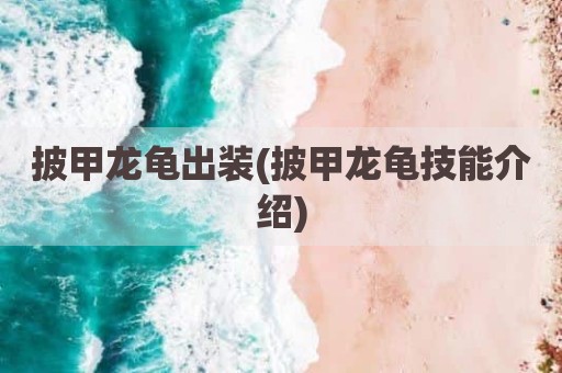 披甲龙龟出装(披甲龙龟技能介绍)