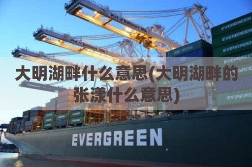 大明湖畔什么意思(大明湖畔的张漾什么意思)