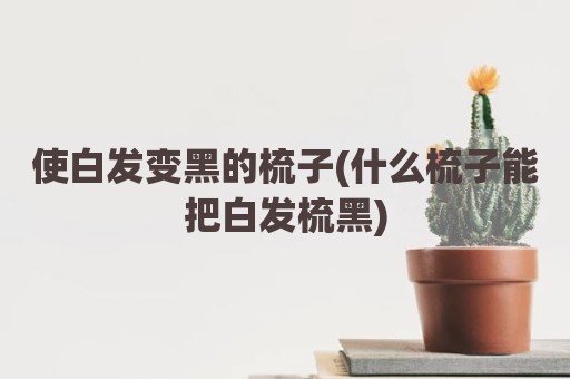 使白发变黑的梳子(什么梳子能把白发梳黑)