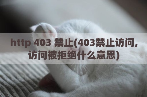 http 403 禁止(403禁止访问,访问被拒绝什么意思)
