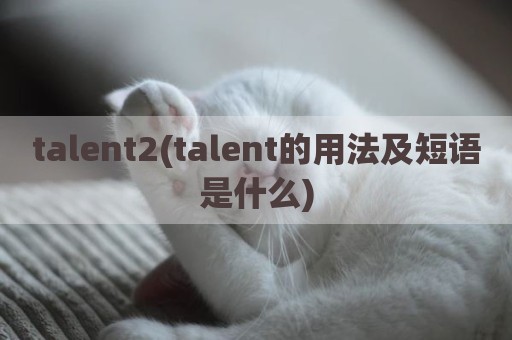 talent2(talent的用法及短语是什么)