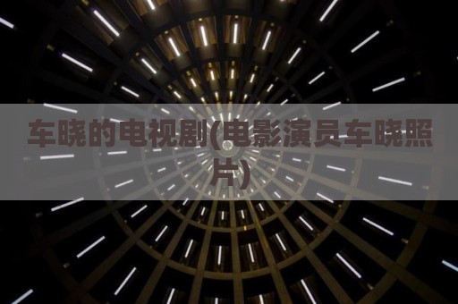 车晓的电视剧(电影演员车晓照片)
