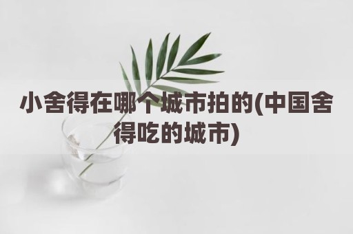 小舍得在哪个城市拍的(中国舍得吃的城市)