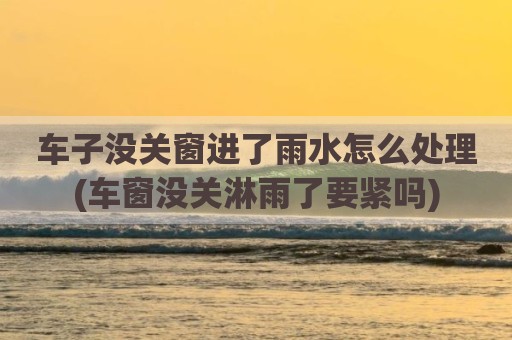 车子没关窗进了雨水怎么处理(车窗没关淋雨了要紧吗)