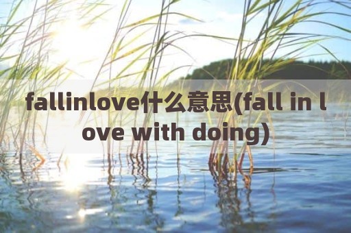 fallinlove什么意思(fall in love with doing)