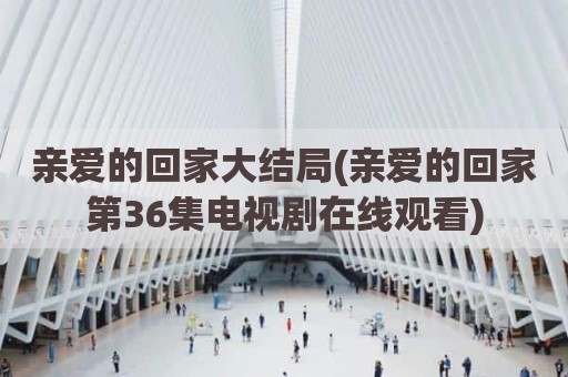 亲爱的回家大结局(亲爱的回家第36集电视剧在线观看)