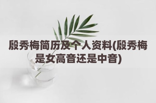 殷秀梅简历及个人资料(殷秀梅是女高音还是中音)