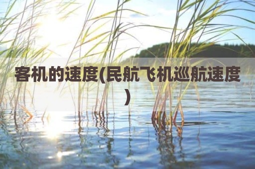 客机的速度(民航飞机巡航速度)