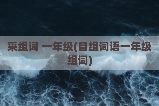 采组词 一年级(目组词语一年级组词)