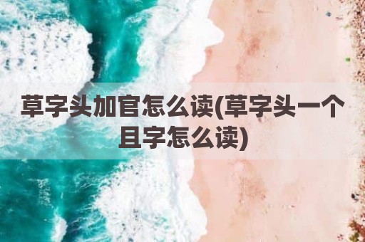 草字头加官怎么读(草字头一个且字怎么读)