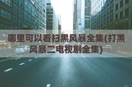 哪里可以看扫黑风暴全集(打黑风暴二电视剧全集)