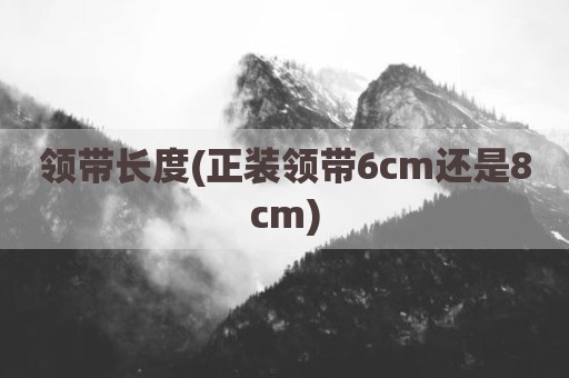 领带长度(正装领带6cm还是8cm)