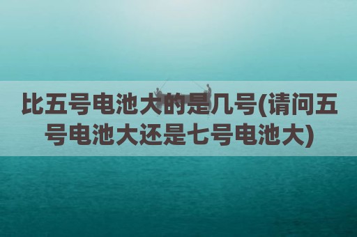 比五号电池大的是几号(请问五号电池大还是七号电池大)