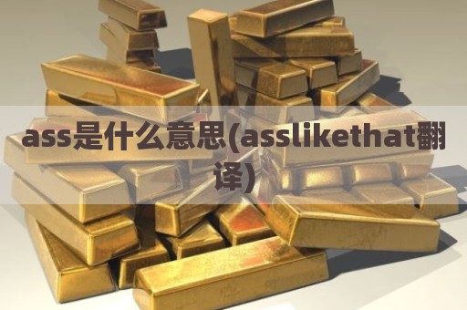 ass是什么意思(asslikethat翻译)