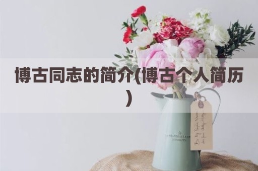 博古同志的简介(博古个人简历)