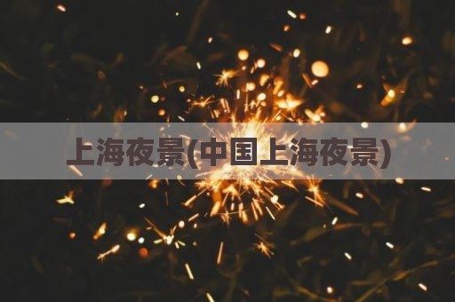 上海夜景(中国上海夜景)