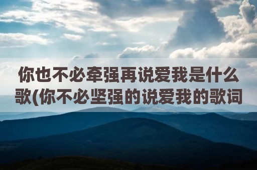 你也不必牵强再说爱我是什么歌(你不必坚强的说爱我的歌词)