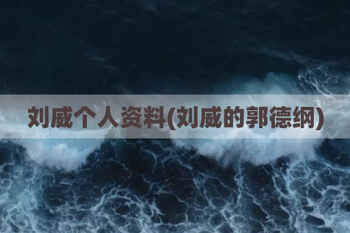 刘威个人资料(刘威的郭德纲)