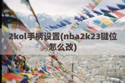 2kol手柄设置(nba2k23键位怎么改)