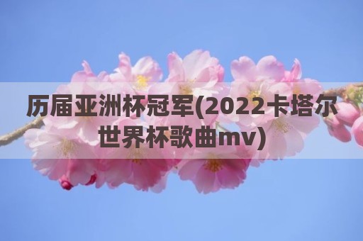 历届亚洲杯冠军(2022卡塔尔世界杯歌曲mv)