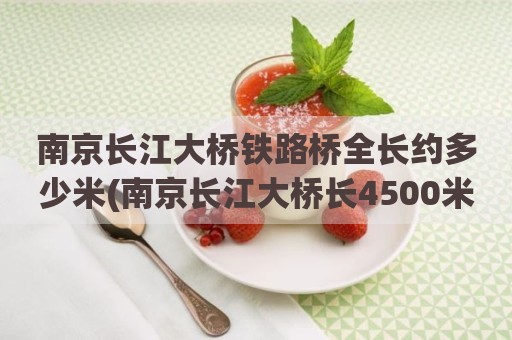 南京长江大桥铁路桥全长约多少米(南京长江大桥长4500米还是千米)