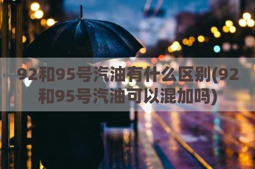 92和95号汽油有什么区别(92和95号汽油可以混加吗)