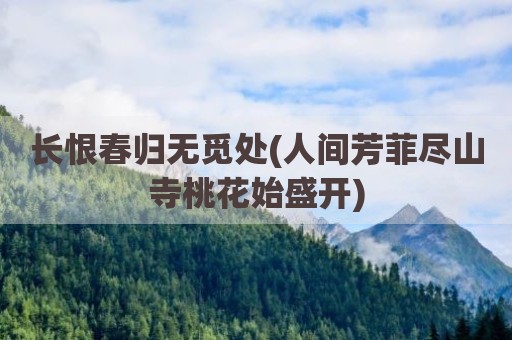 长恨春归无觅处(人间芳菲尽山寺桃花始盛开)