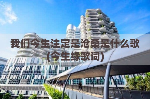 我们今生注定是沧桑是什么歌(今生缘歌词)