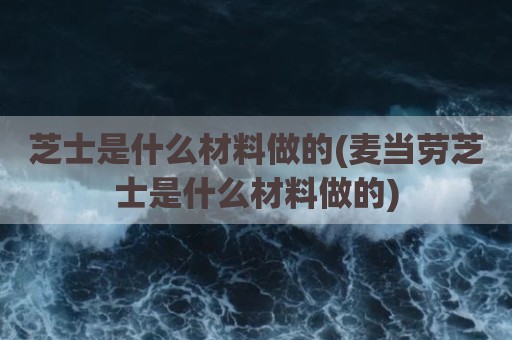 芝士是什么材料做的(麦当劳芝士是什么材料做的)