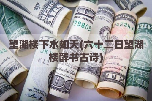 望湖楼下水如天(六十二日望湖楼醉书古诗)