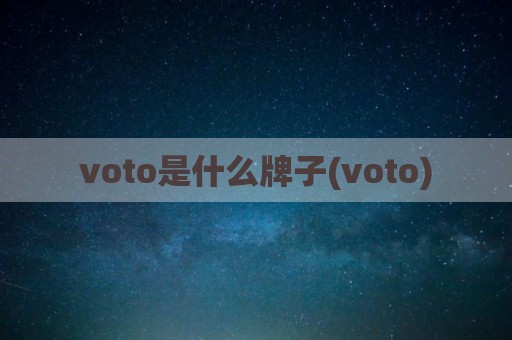 voto是什么牌子(voto)