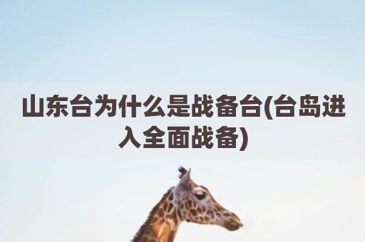 山东台为什么是战备台(台岛进入全面战备)