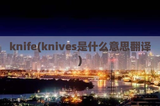 knife(knives是什么意思翻译)