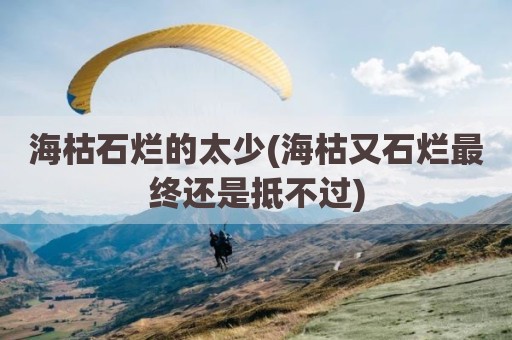 海枯石烂的太少(海枯又石烂最终还是抵不过)