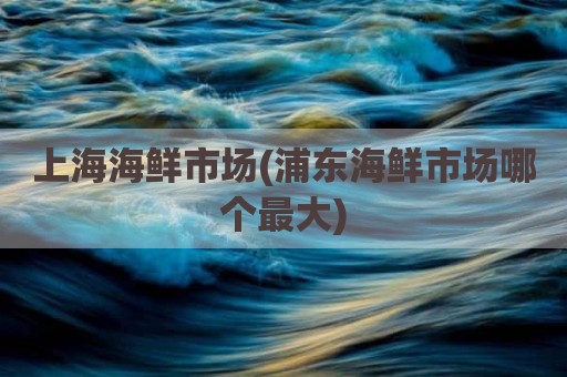 上海海鲜市场(浦东海鲜市场哪个最大)