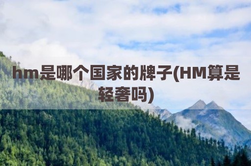 hm是哪个国家的牌子(HM算是轻奢吗)