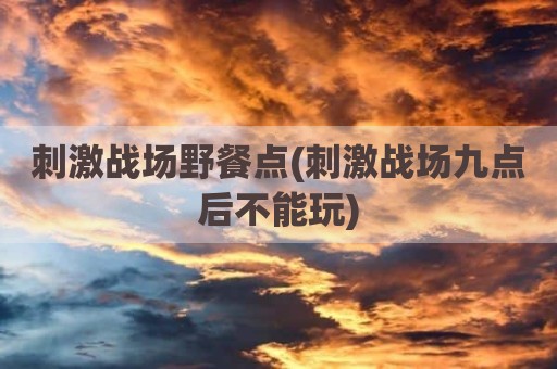 刺激战场野餐点(刺激战场九点后不能玩)