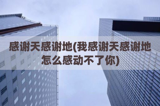 感谢天感谢地(我感谢天感谢地怎么感动不了你)