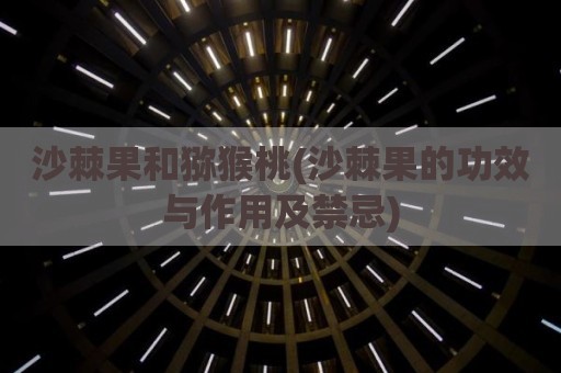 沙棘果和猕猴桃(沙棘果的功效与作用及禁忌)