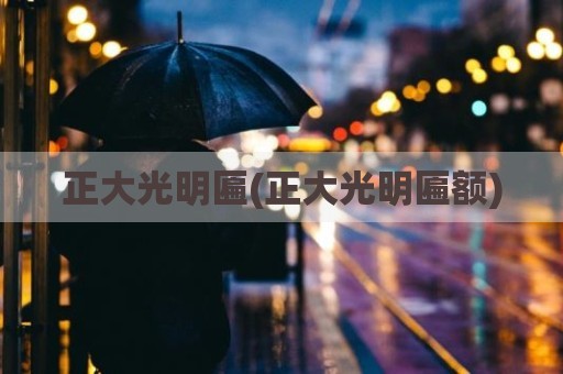 正大光明匾(正大光明匾额)