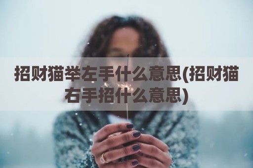 招财猫举左手什么意思(招财猫右手招什么意思)