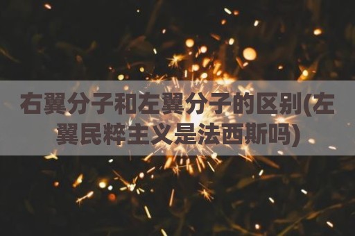 右翼分子和左翼分子的区别(左翼民粹主义是法西斯吗)